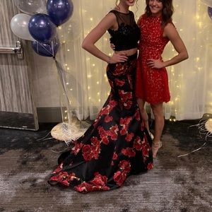 Jovani floral prom dress